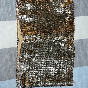 Gold sequin bandeau top